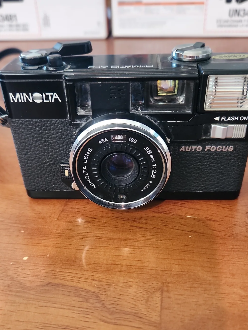 Vintage Minolta Hi-Matic AF2 35mm point-and-shoot film camera Untested